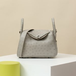 【 Special Order 】 Lindy19   80 pearl gray/ostrich skin/PHW