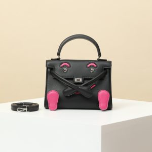 【 Special Order 】Kelly doll    CK89 Black/OD Mexican Pink/SWIFT Leather/PHW