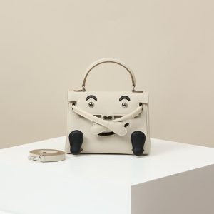 【 Special Order 】Kelly doll     CC10 milkshake white/CK89 black/SWIFT leather/PHW