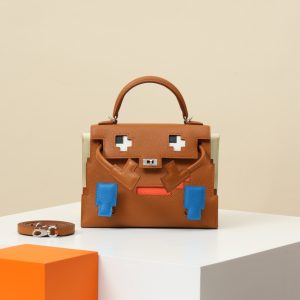 【 Special Order 】Kelly doll   CK37 Gold Brown/T7 Water Demon Basket/OE Texas Pink/I8 Milton Yellow/Epsom Leather/PHW