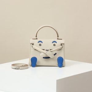 【 Special Order 】Kelly doll     CC10 milkshake white/71 French blue/SWIFT leather/PHW